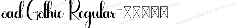 oad Gothic Regular字体转换